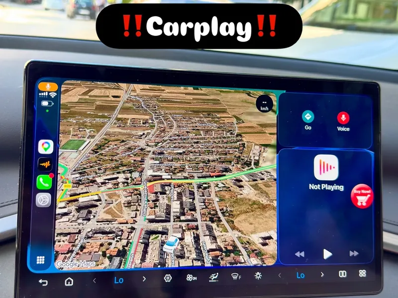 BYD - Apple CarPlay - Google Maps përmes CarPlay, në ekranin e makinës